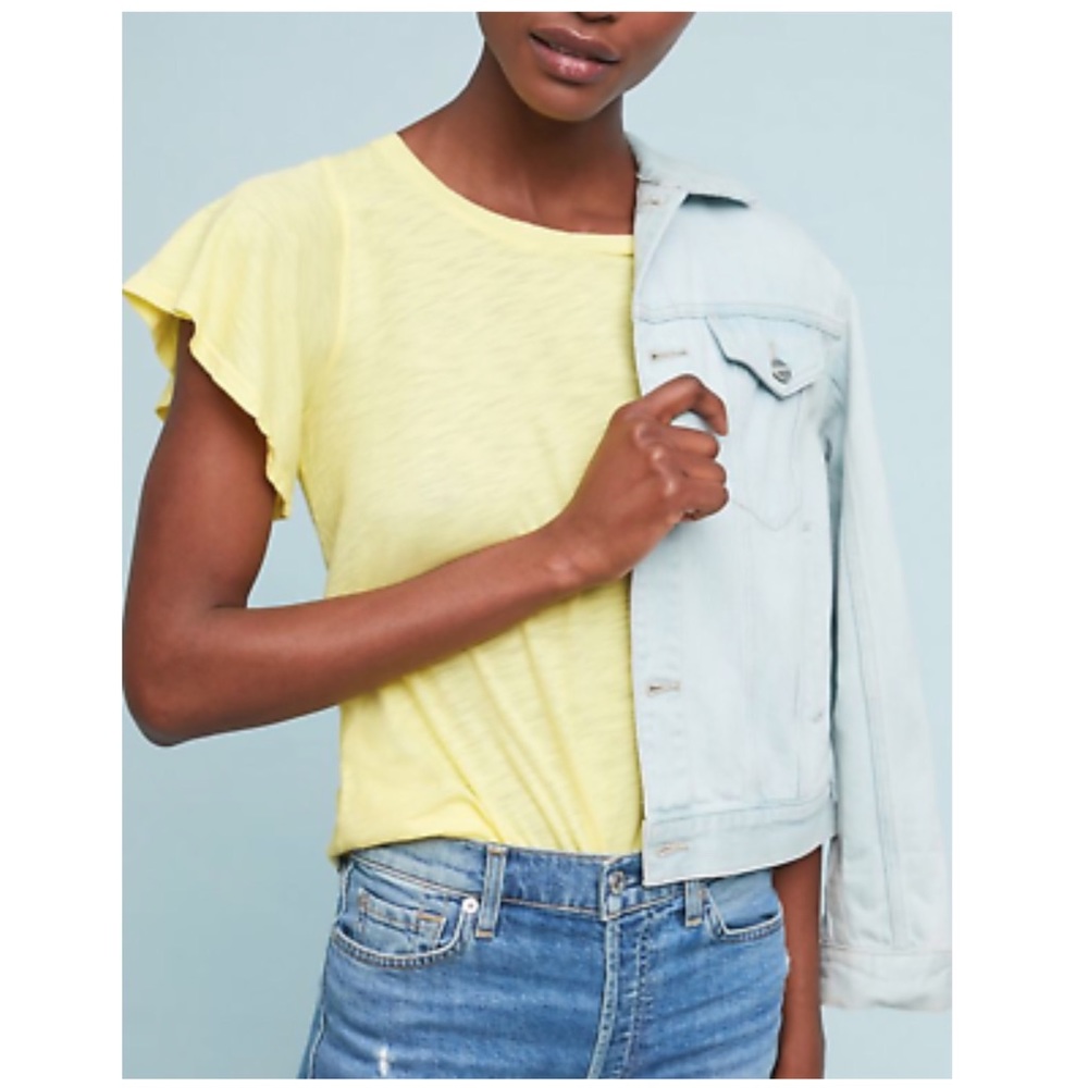 Anthropologie t.la Road Trip Flutter Sleeve Tee
